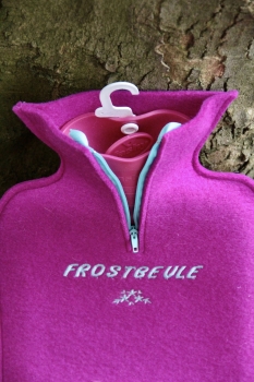 Filz-Wärmflasche Frostbeule in pink